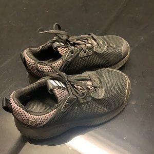 Kids Size 9 Black Adidas Tennis Shoes